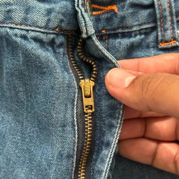 Vintage 60s 70s Denim Carpenter Jeans Size 30x27 - Picture 6 of 8